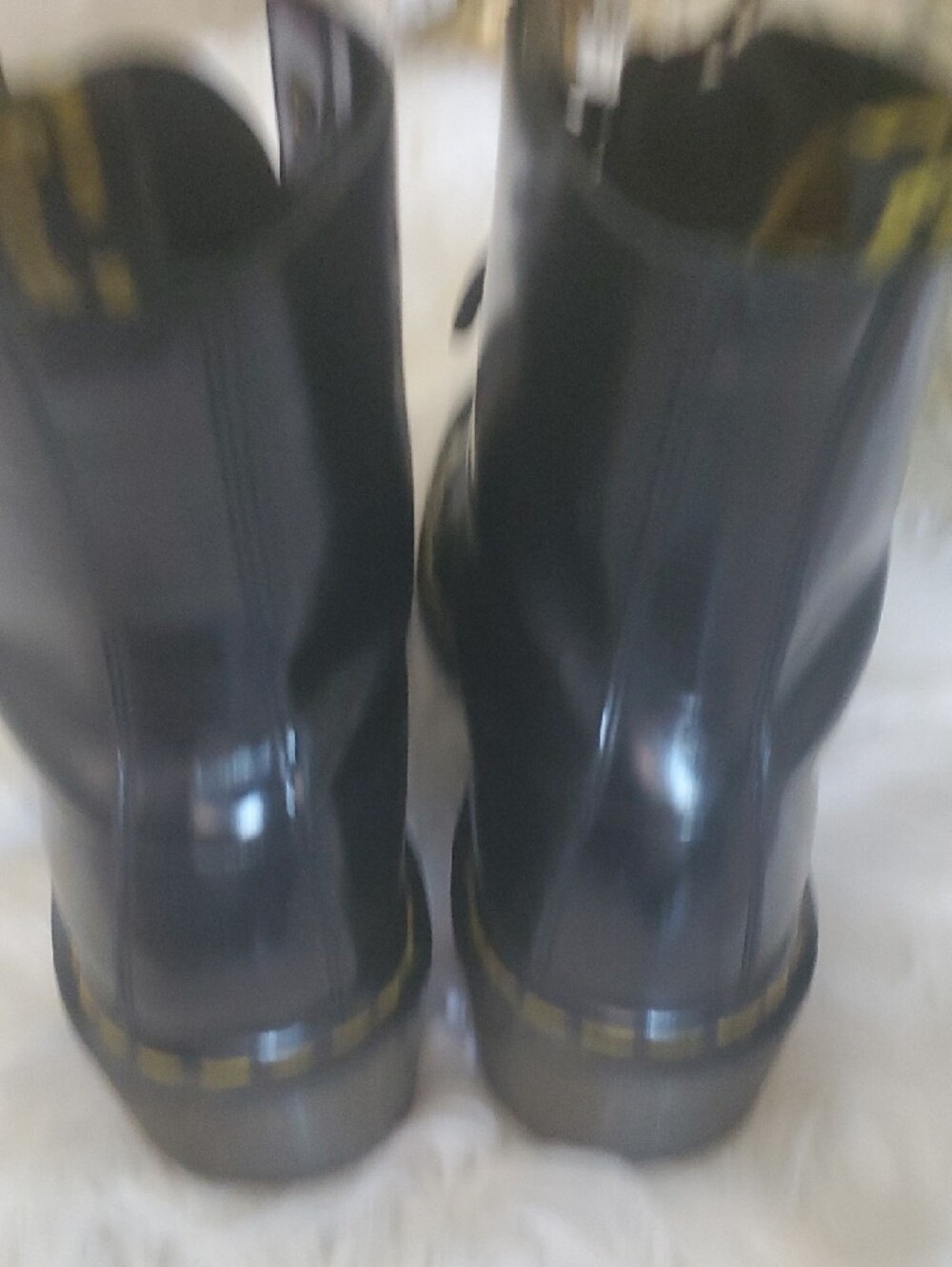 Dr. Martens Black Leather Lace-Up Combat Boots - Picture 16 of 16